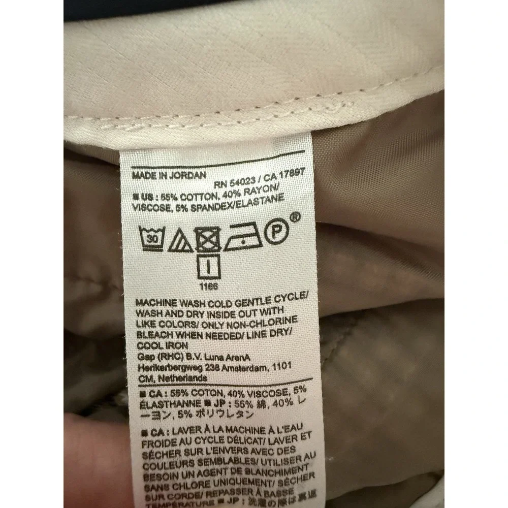 Banana Republic Sloan Petite 8 Check Plaid Career Dress Pants Stretch Cropped - Picture 3 of 8